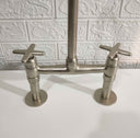 Solid Brass Bridge Faucet Nickel Matte Finish Kitchen Faucets detail view 5