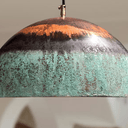 Green Patina Copper Dome Pendant – Oxidized Ceiling Light for Kitchens Pendant Lighting detail view 3