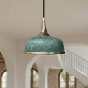 Farmhouse copper dome pendant with verdigris green patina oxidized finish – Brass For Homes