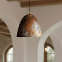 Oxidized Copper Dome Pendant – Rustic Ceiling Light for Warm Kitchen Spaces Pendant Lighting detail view 2