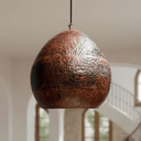 Rustic Hammered Copper Pendant – Dome Ceiling Light for Kitchen Spaces pendant light for kitchen islands, dining rooms, vanities, and warm artisan interiors - view 2