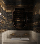 Shelda Gold Wall Mirror - Unlacquered Solid Brass Mirrors detail view 5