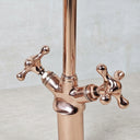 Solid Brass Copper Gooseneck Vessel Sink Bathroom Faucet bathroom faucet for bathroom vanities, powder rooms, basin sinks, and vintage-inspired wash spaces - view 4