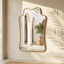 The Gate - Hand-Forged Solid Unlacquered Brass Mirror Mirrors detail view 3