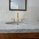 Unlacquered Brass Deck Mounted Faucet Bathroom Faucets product photo