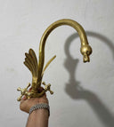 Unlacquered Brass Swan Bathroom Faucet Bathroom Faucets detail view 3