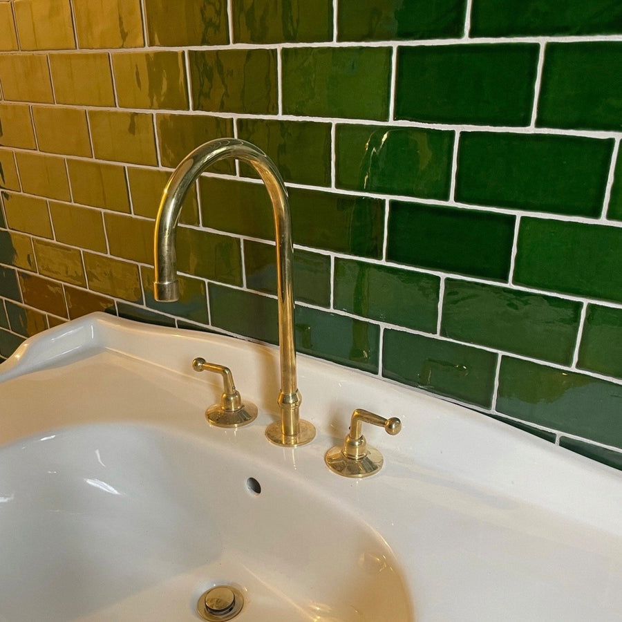Unlacquered Brass Bathroom Sink faucet sink for kitchens, bars, powder rooms, vanities, and statement wash areas - view 1