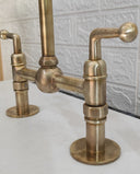 Unlacquered Brass Kitchen Faucet Lever Handles home decor accent for entryways, bathrooms, kitchens, shelves, and warm artisan interiors - view 4