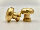 Unlacquered Brass Knobs Kitchen Hardware home decor accent for entryways, bathrooms, kitchens, shelves, and warm artisan interiors - view 2