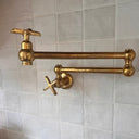Unlacquered Brass Pot Filler home decor accent for entryways, bathrooms, kitchens, shelves, and warm artisan interiors - view 2