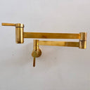 Unlacquered Brass Pot Filler Kitchen Faucet home decor accent for entryways, bathrooms, kitchens, shelves, and warm artisan interiors - view 2
