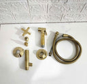 Unlacquered Brass Sprayer With Handle home decor accent for entryways, bathrooms, kitchens, shelves, and warm artisan interiors - view 2