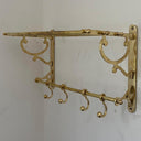 Unlacquered Brass Towel Rack With hooks Bathroom Hardware detail view 3