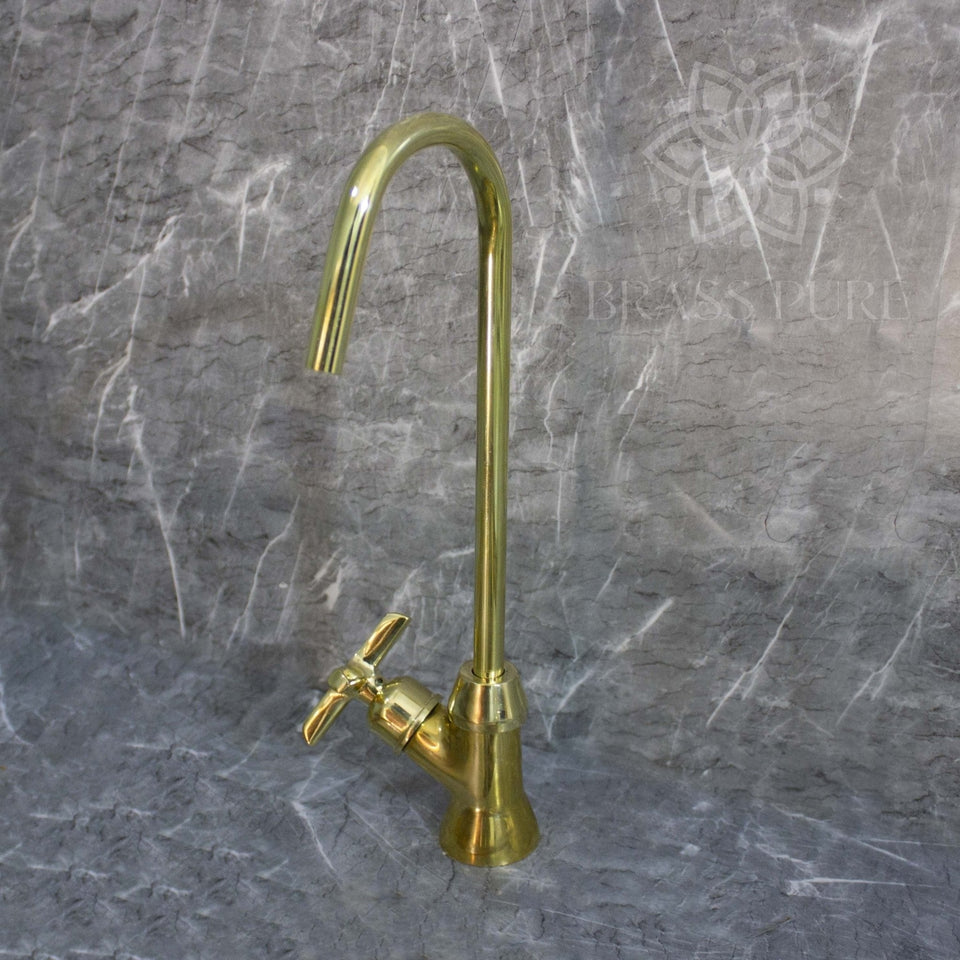 Unlacquered Brass Cold Water home decor accent for entryways, bathrooms, kitchens, shelves, and warm artisan interiors - view 1