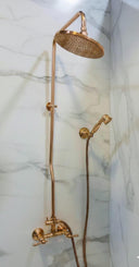 Handmade Copper Shower System – Luxury Rainfall Shower Fixture home decor accent for entryways, bathrooms, kitchens, shelves, and warm artisan interiors - view 3