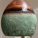Green Patina Copper Pendant – Oval Cutout Ceiling Light for Rustic Decor - Brass For Homes - 