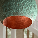 Verdigris Copper Dome Pendant – Green Patina Ceiling Light for Rustic Decor - Brass For Homes - 